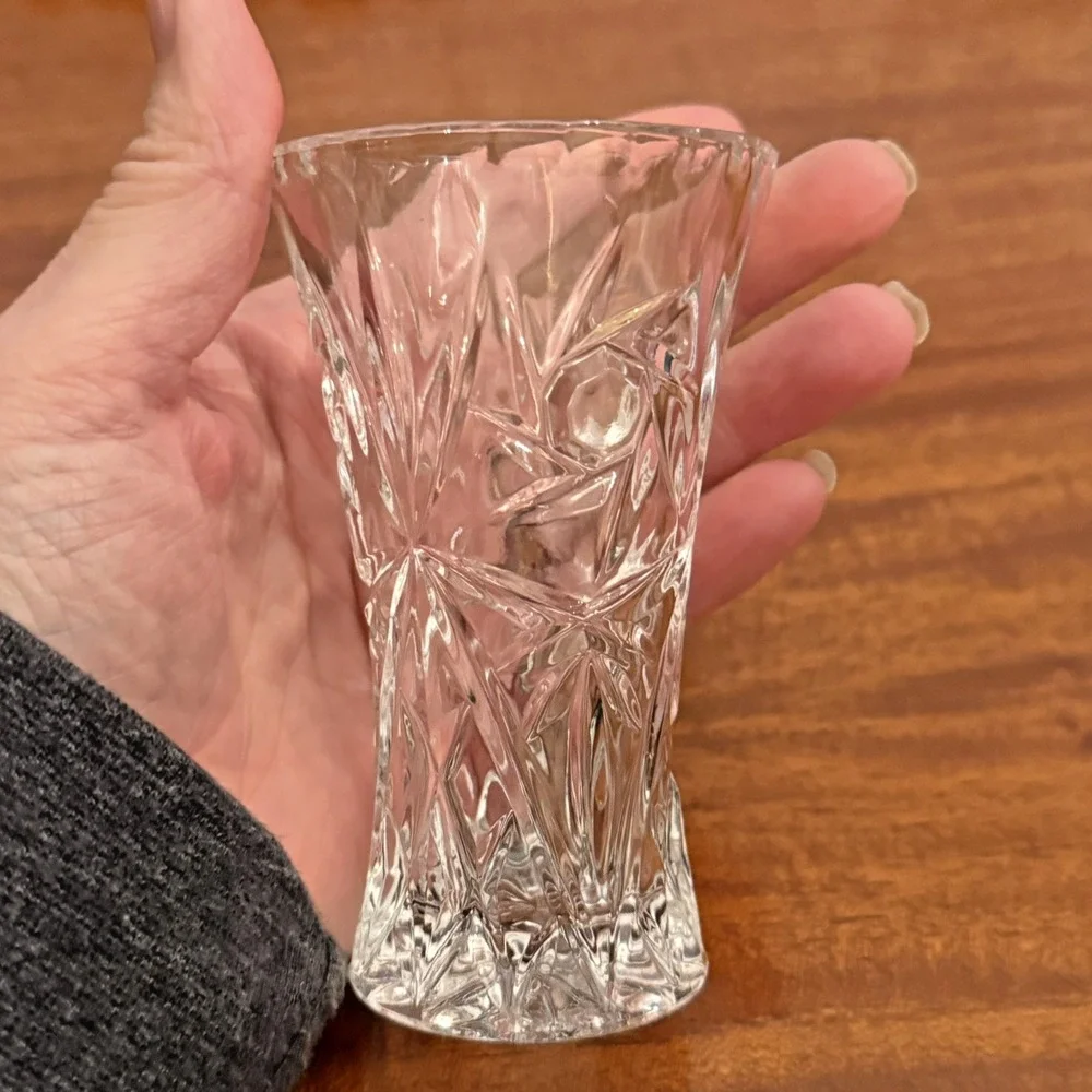 Vintage Lenox Fine‎ Crystal Dandelion Vase Star Bud Vase 4 Inches Tall